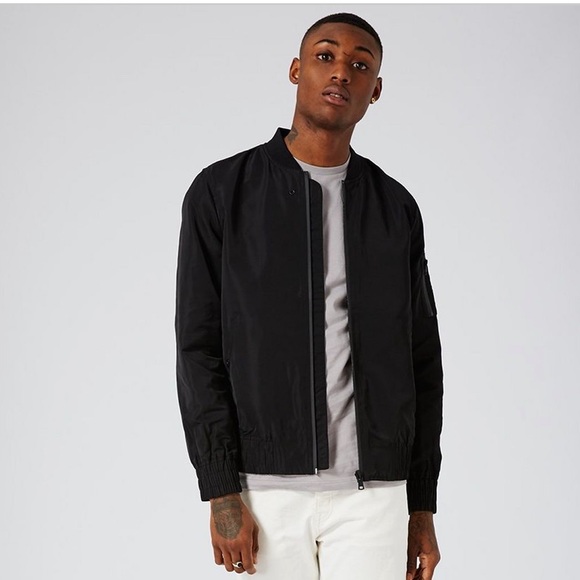 topman navy bomber jacket